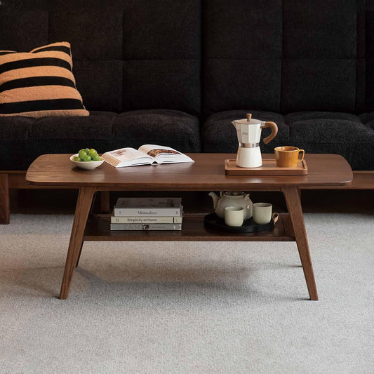 100% Solid Wood Coffee Table for Living Room