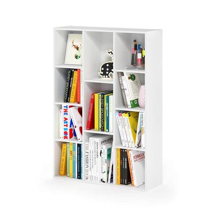 LUDER Book Shelf, 11-Cube Bookshelf, Reversible Bookcase, 9.4 x 29.1 x 41.7