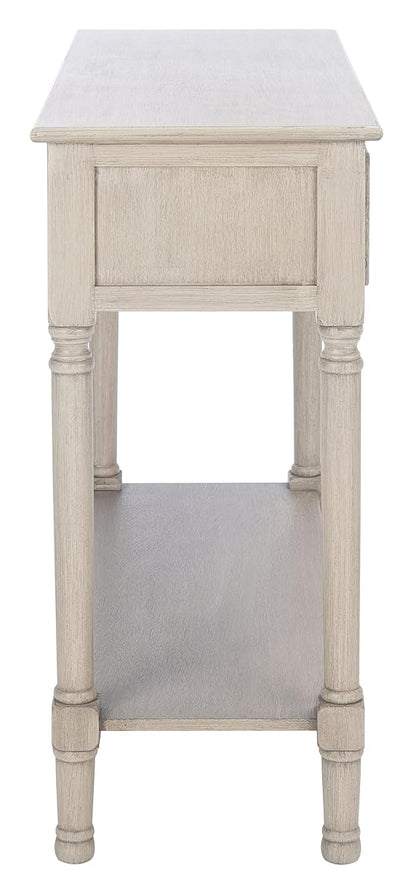 Safavieh Home Collection Haines Greige 2-Drawer Bottom Shelf Console Table