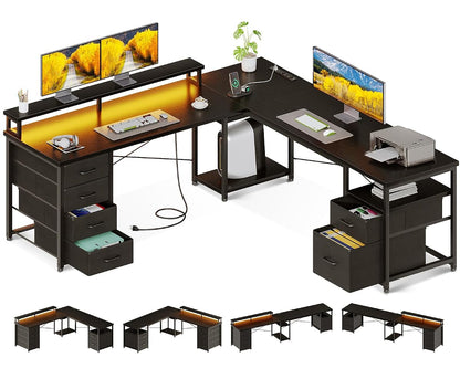 66" L Shaped Computer Desk