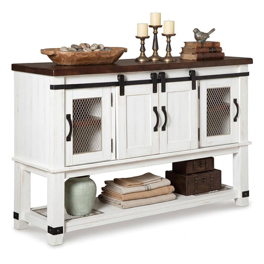 Signature Design by Ashley Valebeck Buffet Sideboard, Farmhouse Coffee Bar