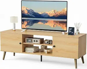 TV Stand for 55 60 Inch TV, Entertainment Center with Storage, view 2
