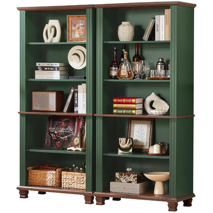 70" Tall Green Bookshelf