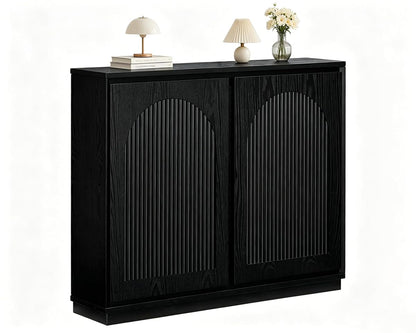 39 inch Narrow Buffet Cabinet Sideboard with Storage,Black