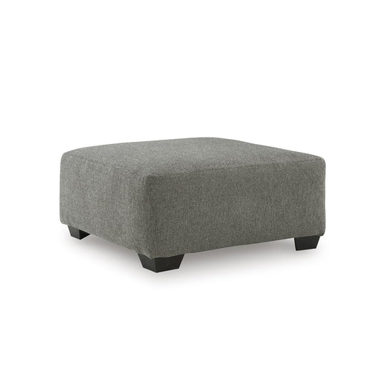 Signature Design by Ashley Revenna Casual Square Upholstered Oversized Accent Ottoman, Gray