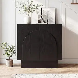 Black Sideboard Buffet Cabinet with Storage, view 2