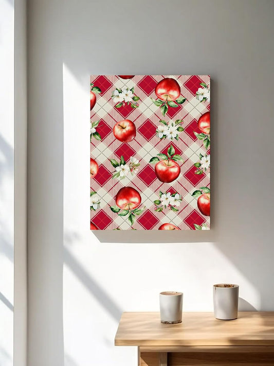 NuYeBiofx Farmhouse Red Apples White Floral Canvas Wall Art Prints