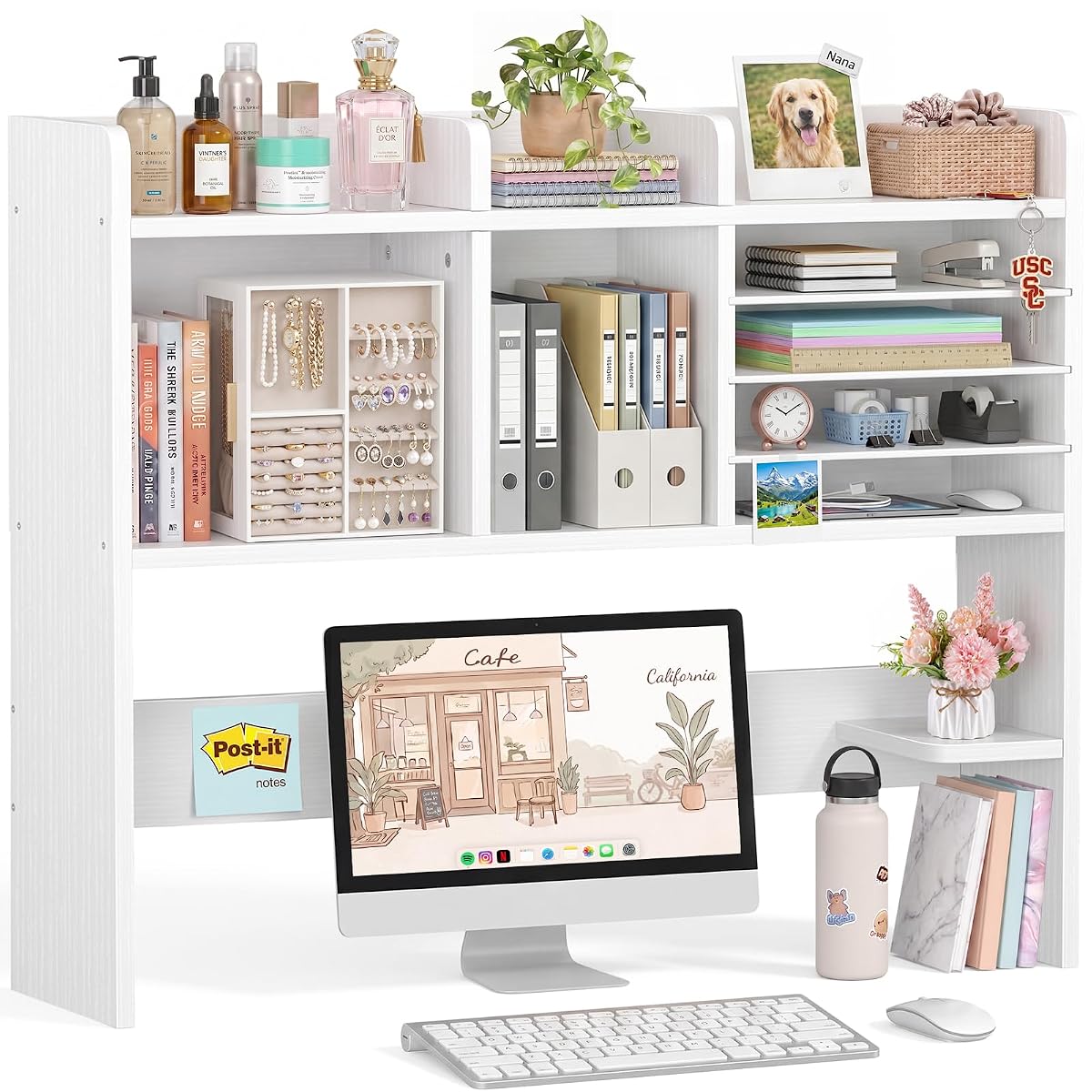 NUTIKAS Desktop Bookshelf for Computer Desk