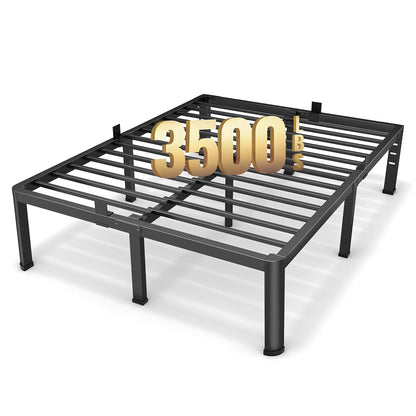 18 Inch Full Size Metal Platform Bed Frame with Round Corners Leg