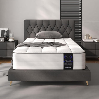 8 Inch Hybrid Twin Mattress in a Box, Medium Firm Pocket Spring