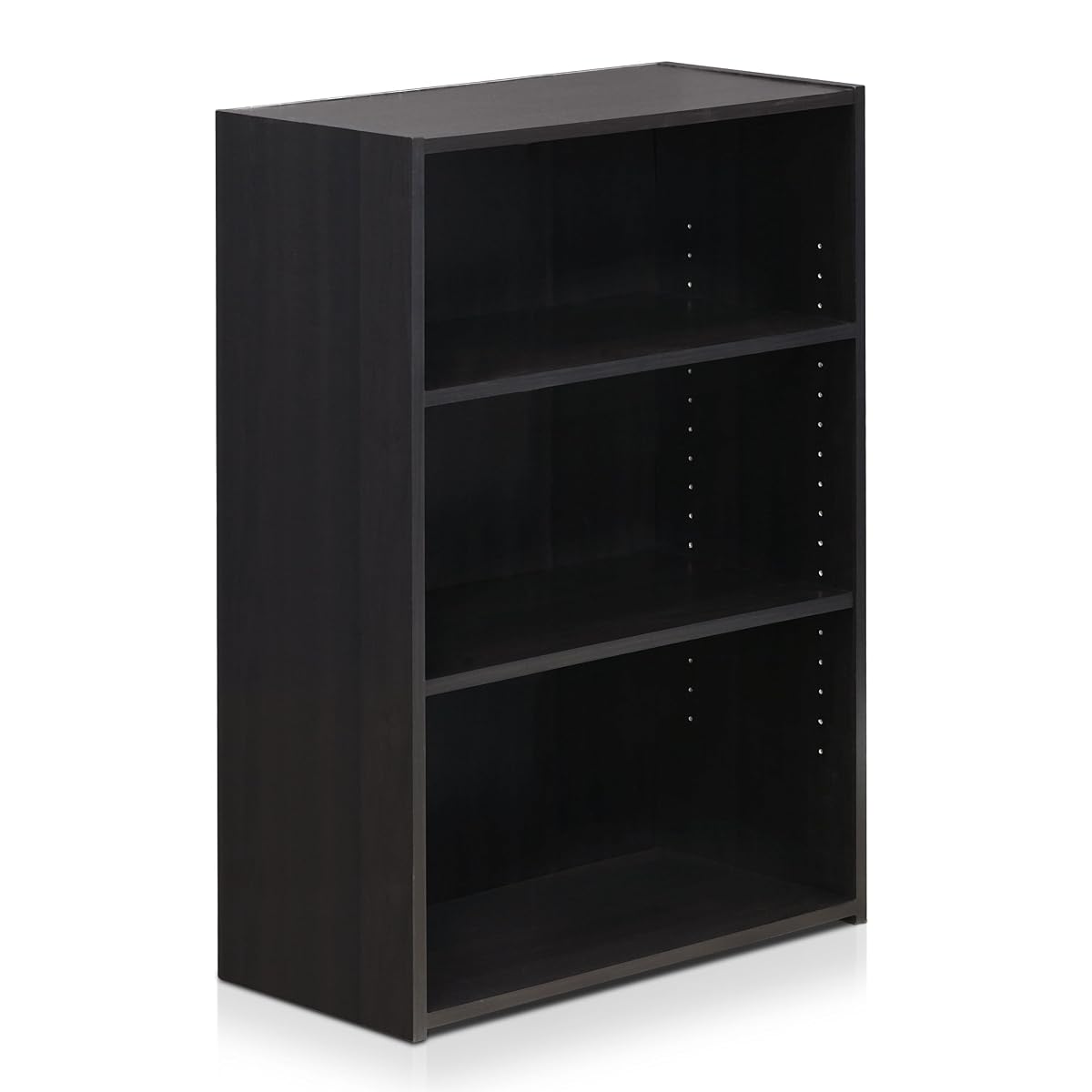 WRIGHT Book Shelf, 3-Tier Modern Bookshelf, Bookcase with Closed Back, 11.6" x 24.5" x 35.3", for Living Room, Bedroom, Home Office, Cinnamon Cherry