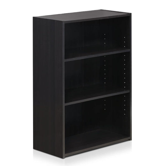 WRIGHT Book Shelf, 3-Tier Modern Bookshelf, Bookcase with Closed Back, 11.6" x 24.5" x 35.3", for Living Room, Bedroom, Home Office, Cinnamon Cherry