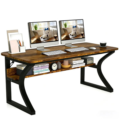 47 X 23.6'' Computer Desk, Home Office Desks w/Shelf Storage