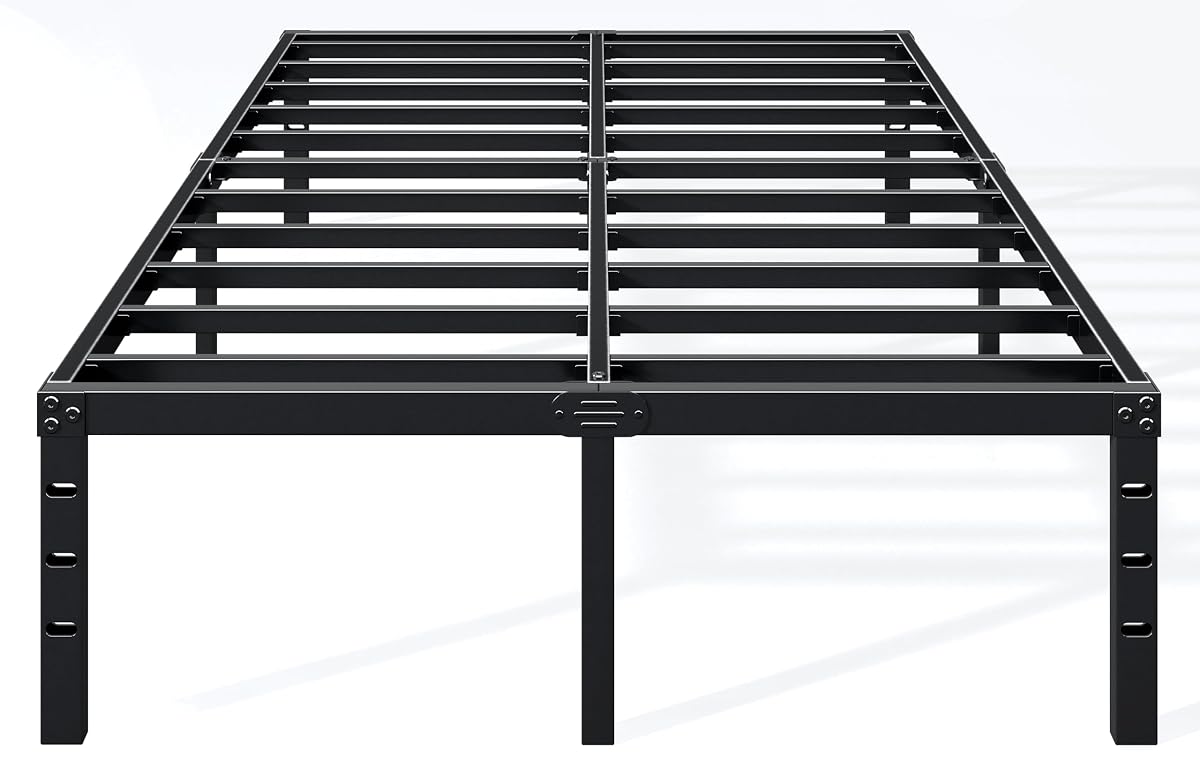 12 Inch Full Bed Frame, Under Bed Storage, Black