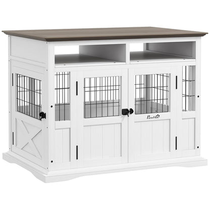 Dog Crate Furniture Side End Table with Storage