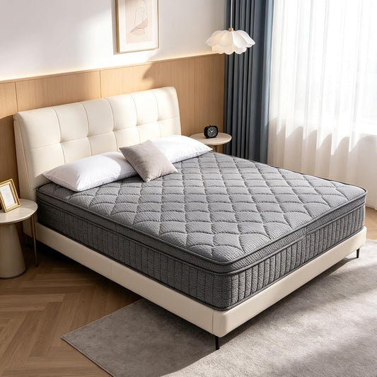 12-Inch Twin Mattress, Memory Foam and Spring Hybrid Mattress, Medium Firmness