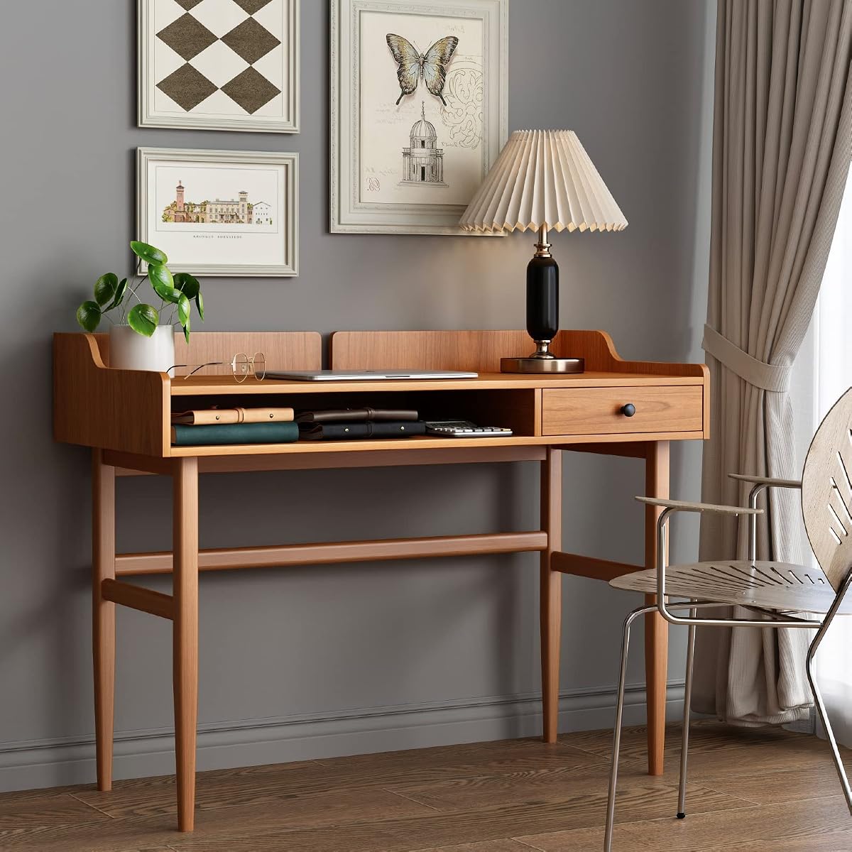 Vintage-Style Desk with Scandinavian Flair, Computer or Laptop Desk