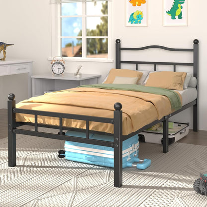 14 Inch Twin Bed Frame with Headboard and Footboard