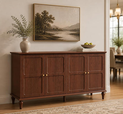 58'' Mid-Century Modern Sideboard Buffet Cabinet with Storage