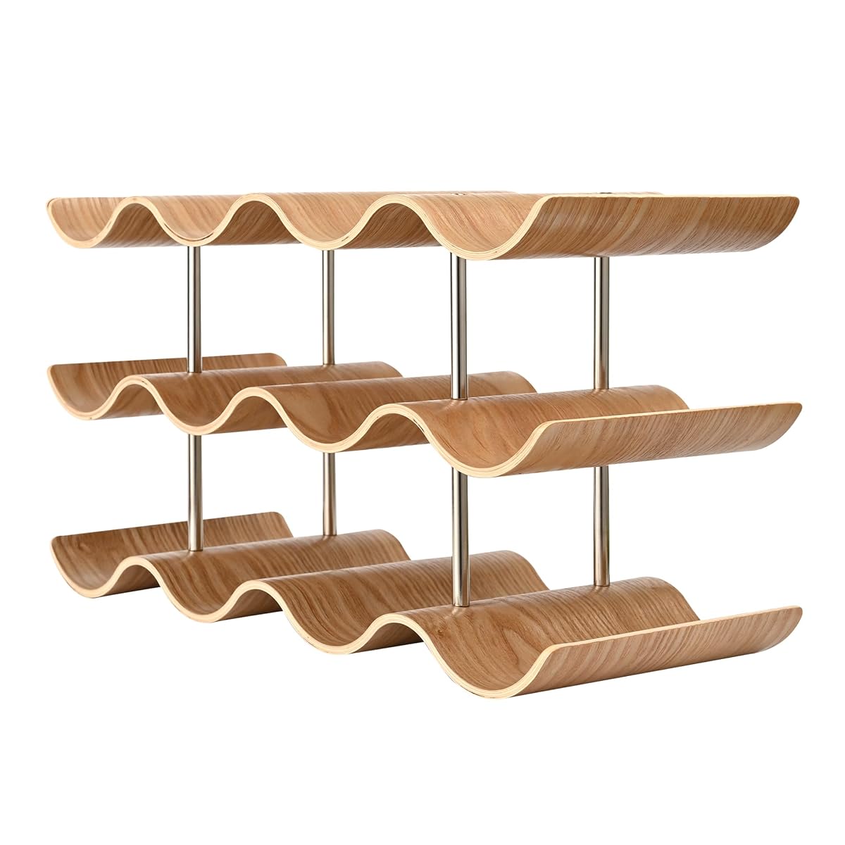 Countertop Wine Rack, 12 Bottle Freestanding Wine Bottle Holder Stand