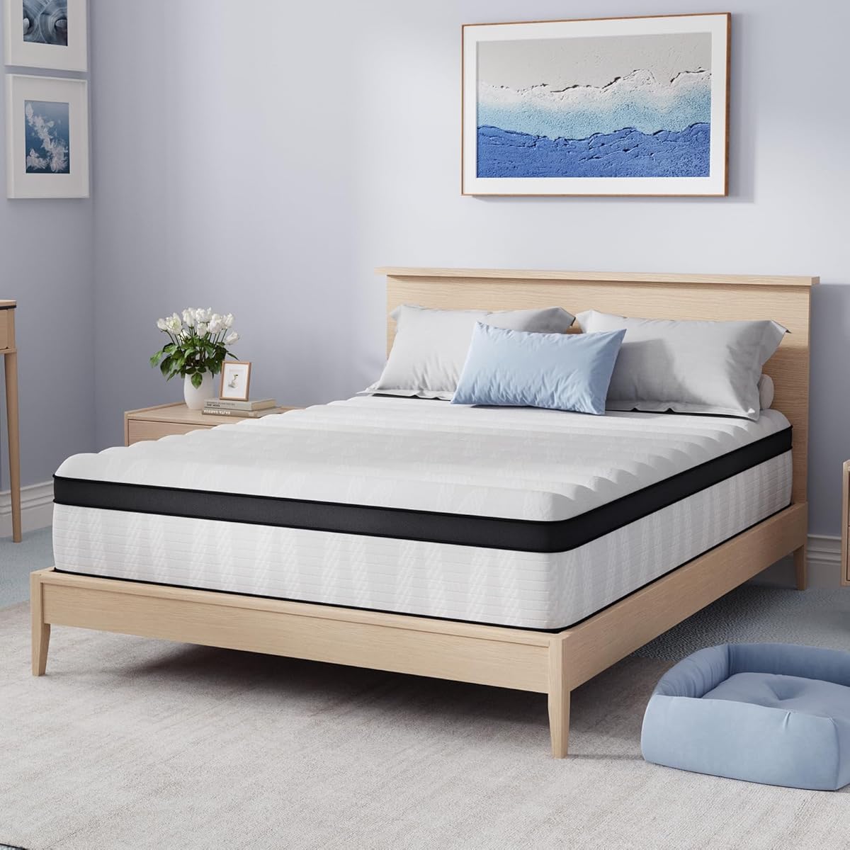 King Size Mattress, 12 Inch King Hybrid Mattress in a Box, Medium Firm Bed with Pocket Springs for Motion Isolation, Strong Edge Support, Breathable Comfort, CertiPUR-US Certified