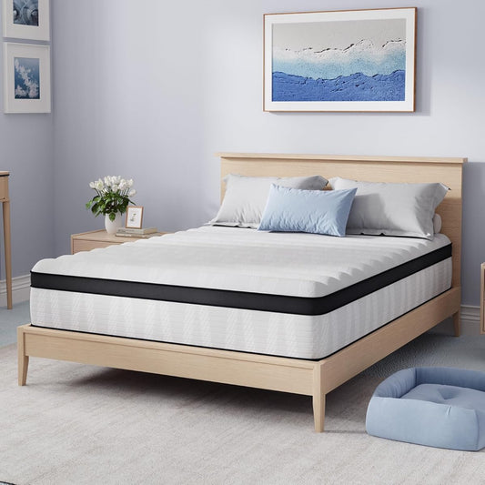King Size Mattress, 12 Inch King Hybrid Mattress in a Box, Medium Firm Bed with Pocket Springs for Motion Isolation, Strong Edge Support, Breathable Comfort, CertiPUR-US Certified