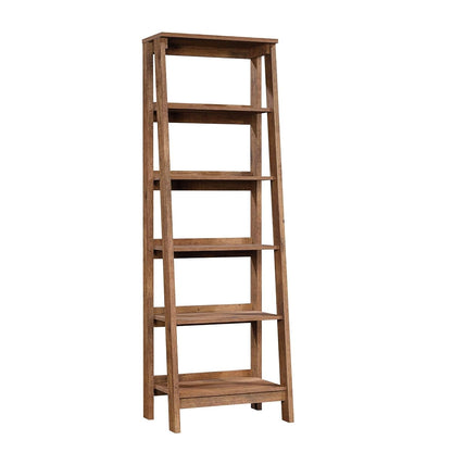 Trestle 5-Shelf Bookcase/ Book Shelf, Vintage Oak finish