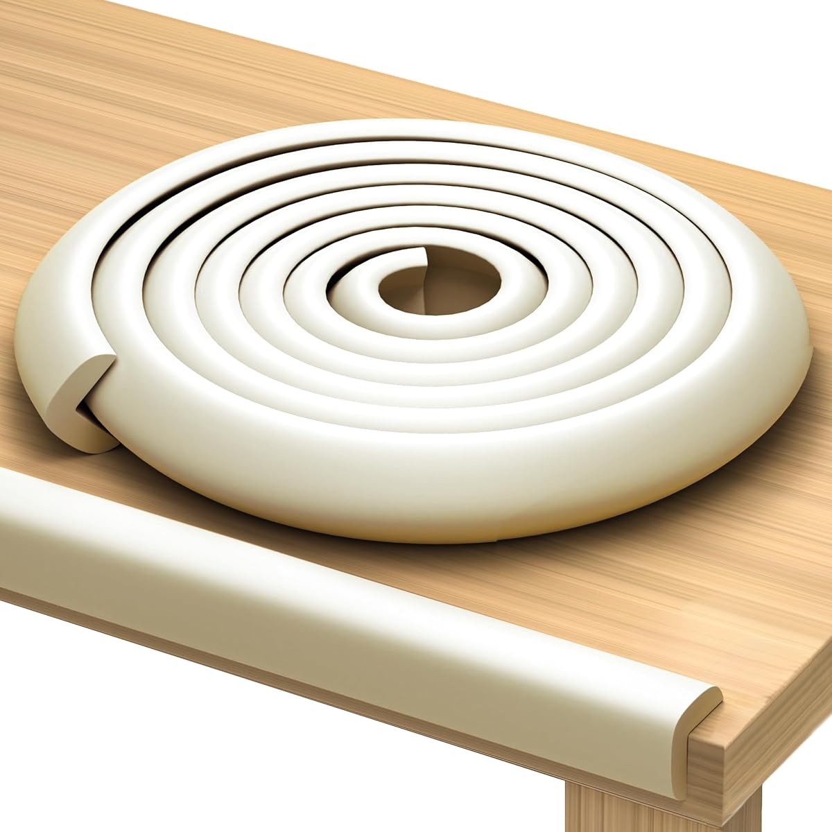 Furniture Edge Guards | 16ft Protective Protective Foam Cushion | Baby Child Proofing Set NonToxic for Table, Fireplace, Countertop | Beige