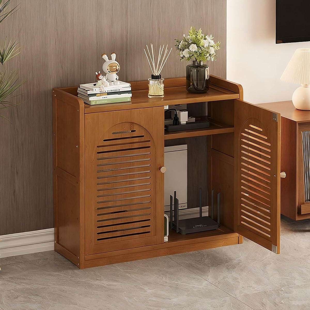 HARELA Decorative WiFi Router Storage Cabinet