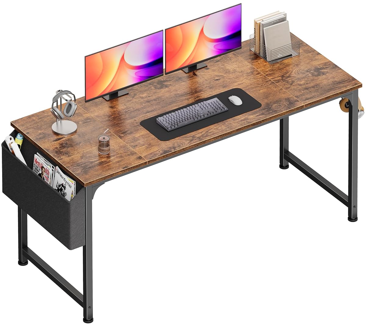 55'' Computer Desk with Fabric Storage Bag