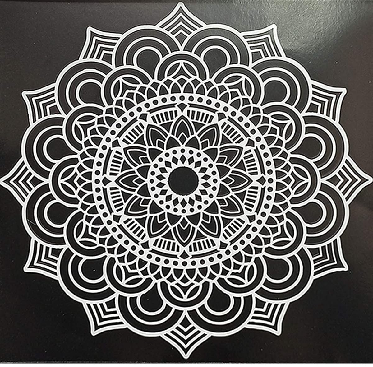 Reusable Mandala Template for Painting on Wood, Canvas, Paper, Fabric, Floor and Wall - Size: 6X6 Inches - DIY Art and Craft Stencil - Large Wall Art