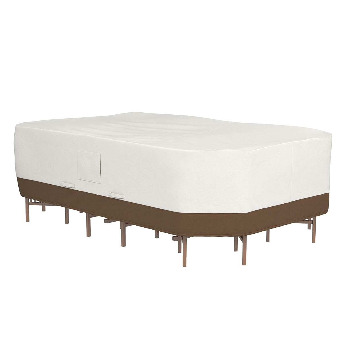 Patio Furniture Cover, Waterproof, Anti-UV, Wind Resistant, X-Large, Durable, Beige/Tan, 130" x 84"