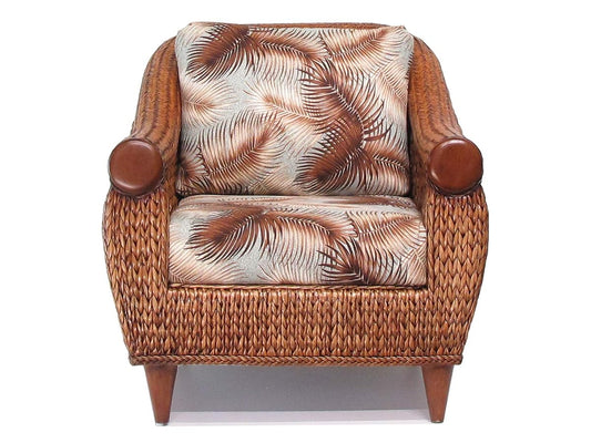 Rattan and Hyacinth Living Room Furniture Lounge Club Chair (#1562-MS)
