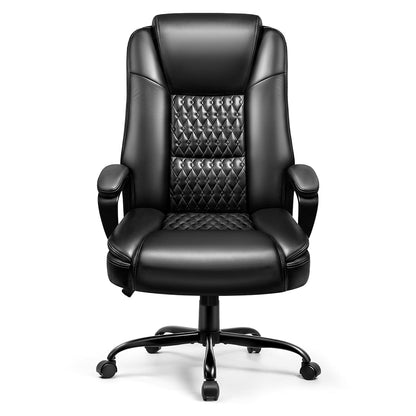 Ergonomic Leather Office Desk Chair,Executive with Lumbar Support