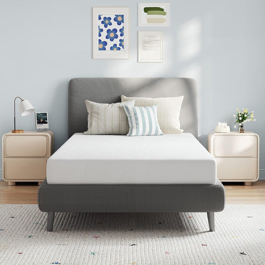Twin Mattress, 6 Inch Twin Size Mattress for Kids, Gel Memory Foam Mattresses for Cooling Night Sleep & Pressure Relief, Colchones for Kids Fiberglass Free CertiPUR-US Certified