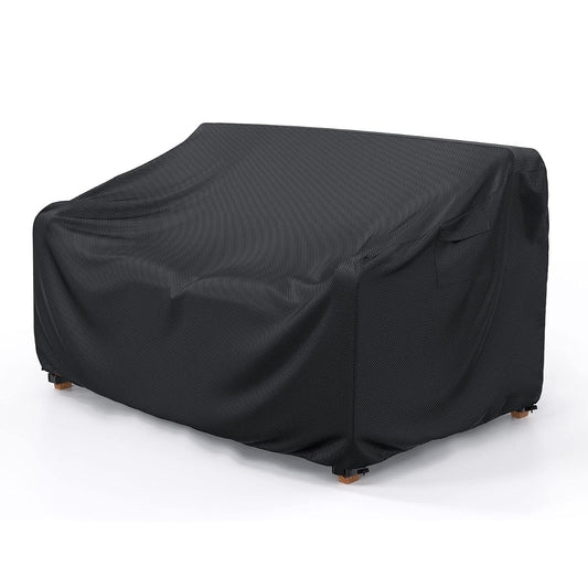 Heavy Duty Patio Sofa Cover Waterproof, 3-Seater Outdoor Sofa Loveseat Cover, Outdoor Patio Furniture Cover with Air Vent and Handles, 78" W×33" D×32" H, Black