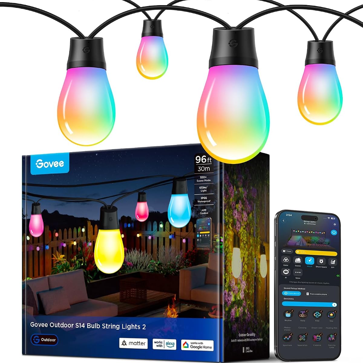 Govee S14 Bulb Outdoor String Lights 2