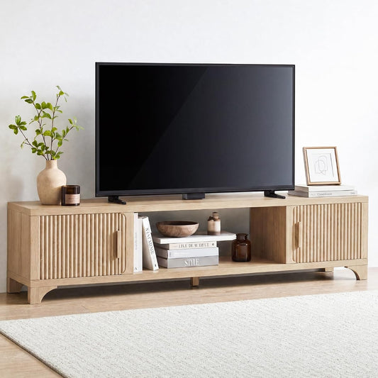 Mid Century Modern 70" TV Stand for 65/70/75 Inch Television Oak