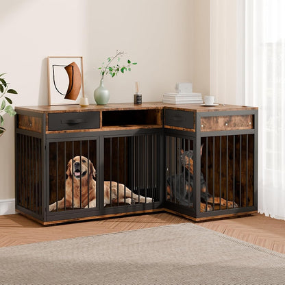 Corner Dog Crate Furniture