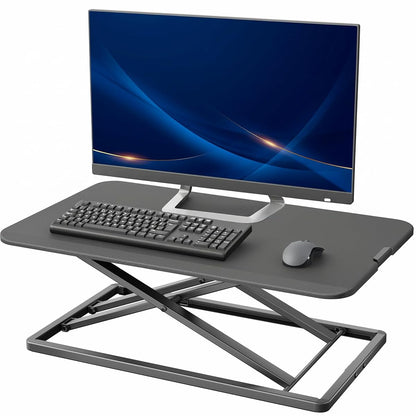 VIVO Black 29 in Single Top Standing Desk Converter, DESK-V000U