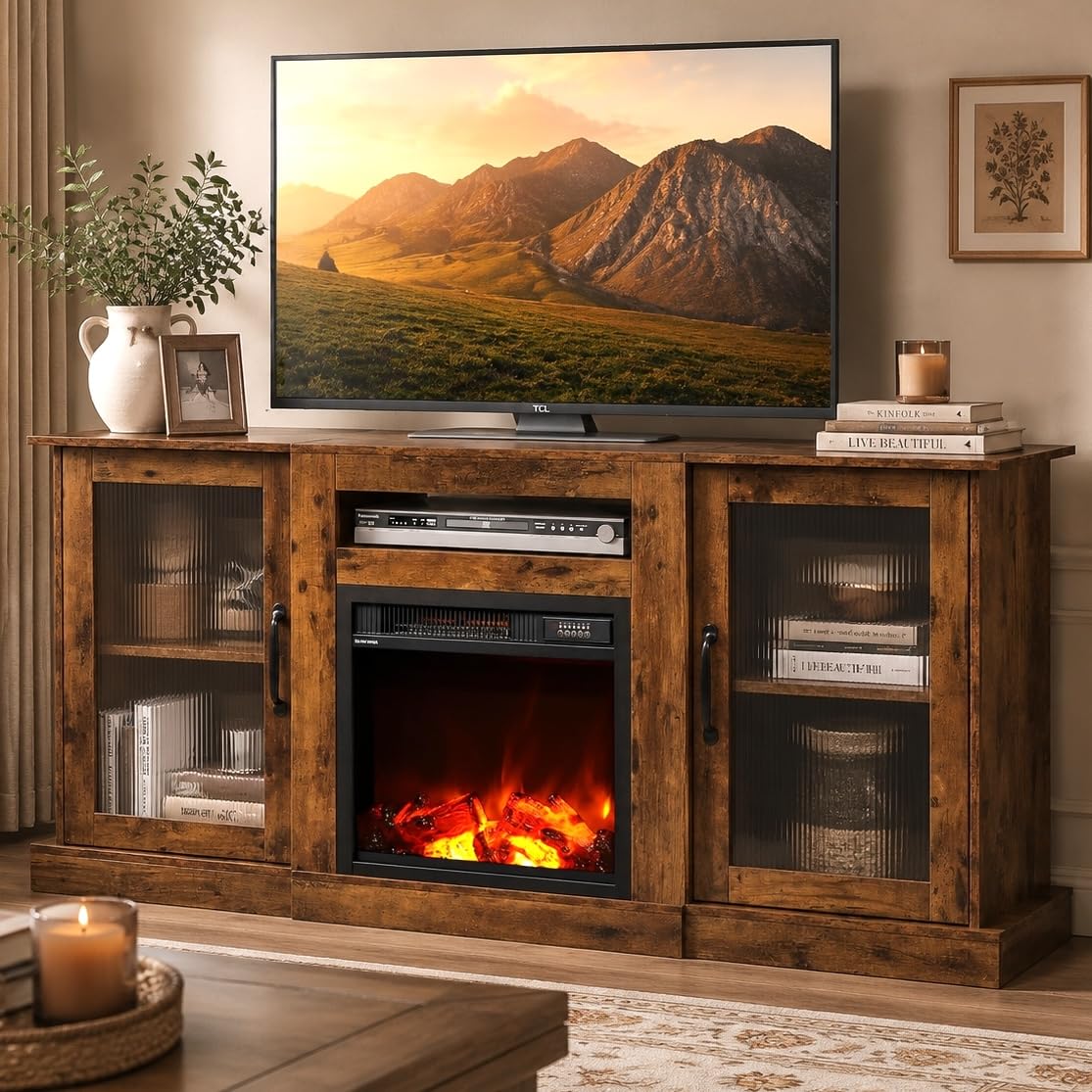 Fireplace TV Stand for 65" TV