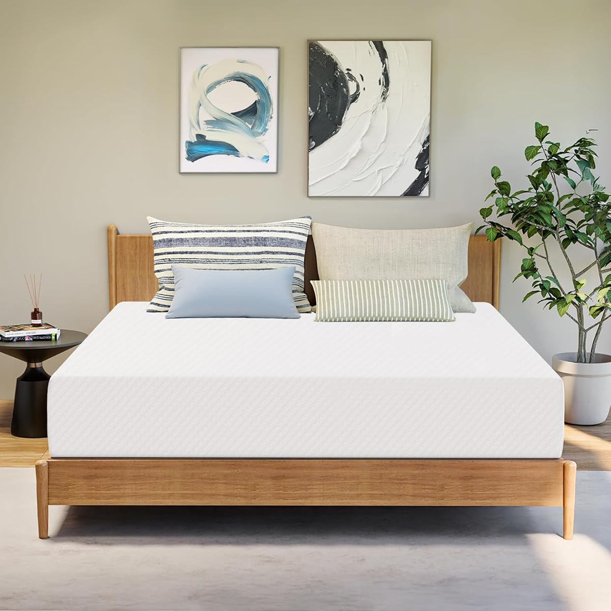 King Size 10 Inch Cooling Gel Memory Foam Mattress, Medium Feel
