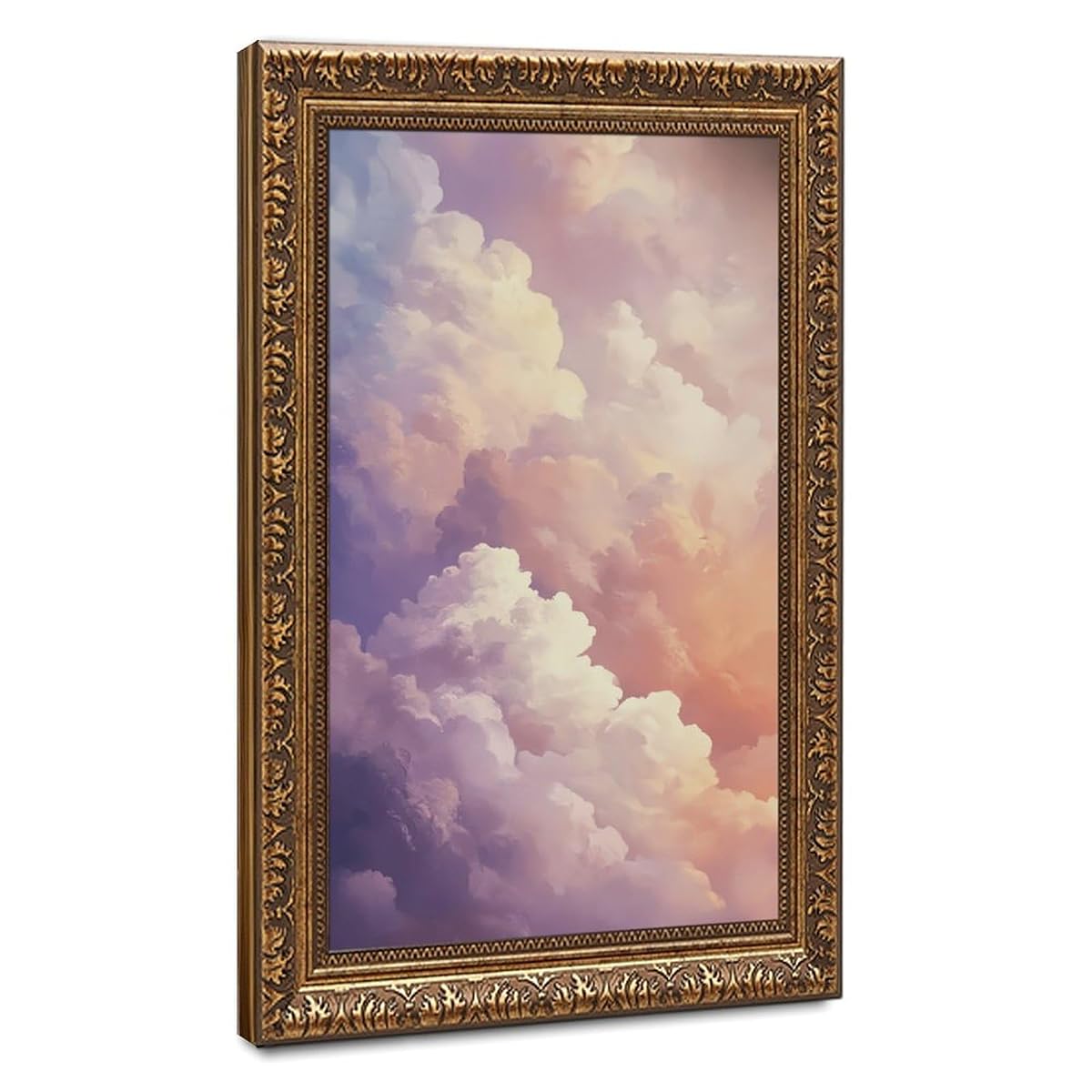 Pastel Cloud Wall Art Dreamy Cotton Candy Sky Canvas Prints Romantic Sunset Clouds Poster Living Room Aesthetic Room Decor Cute Cozy Bedroom Aesthetic Pictures Apartment Wall Decor Preppy Room Decor