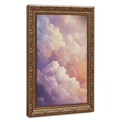 Pastel Cloud Wall Art Dreamy Cotton Candy Sky Canvas Prints Romantic Sunset Clouds Poster Living Room Aesthetic Room Decor Cute Cozy Bedroom Aesthetic Pictures Apartment Wall Decor Preppy Room Decor
