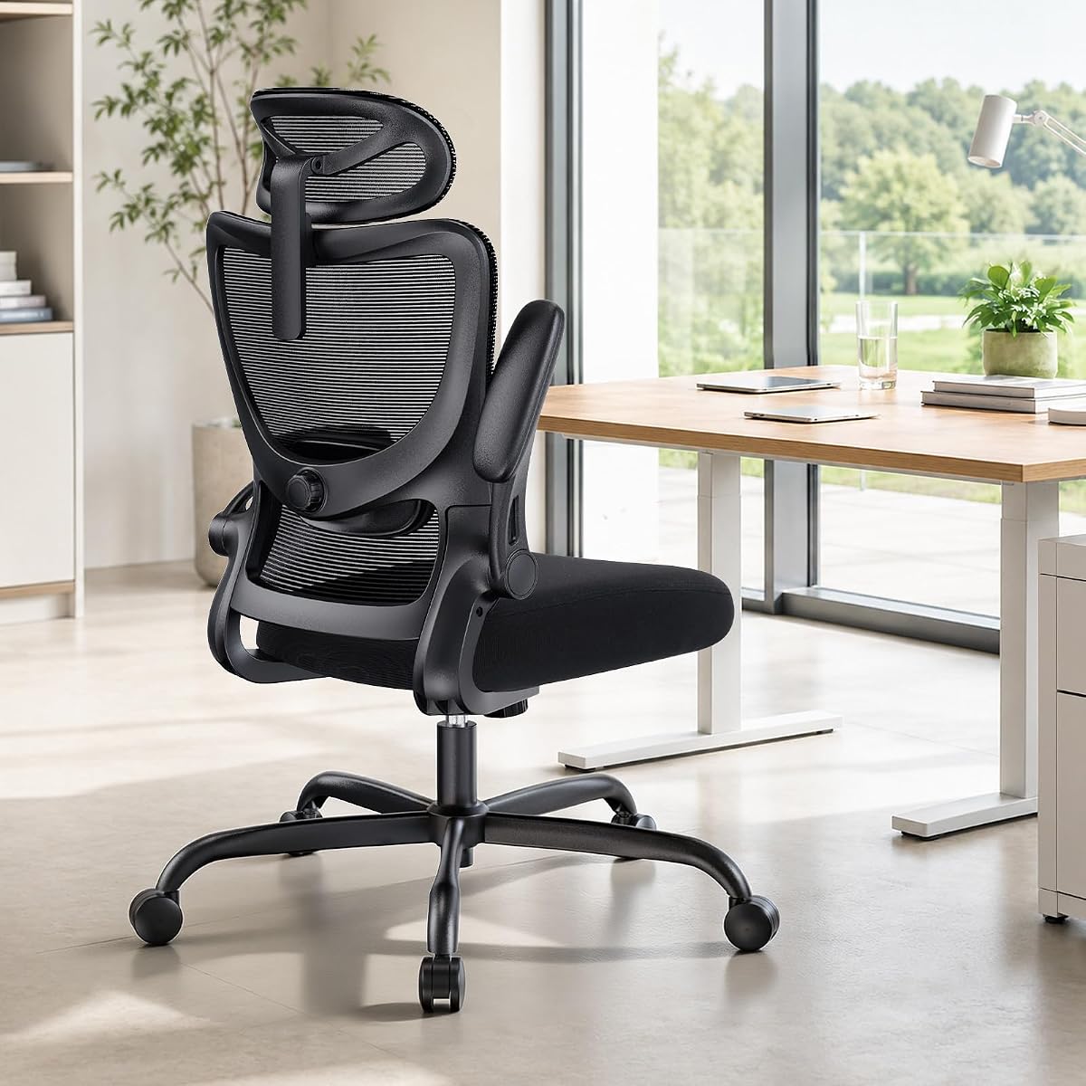 Ergonomic Office Chair with 3D Armrests and Lumbar Support