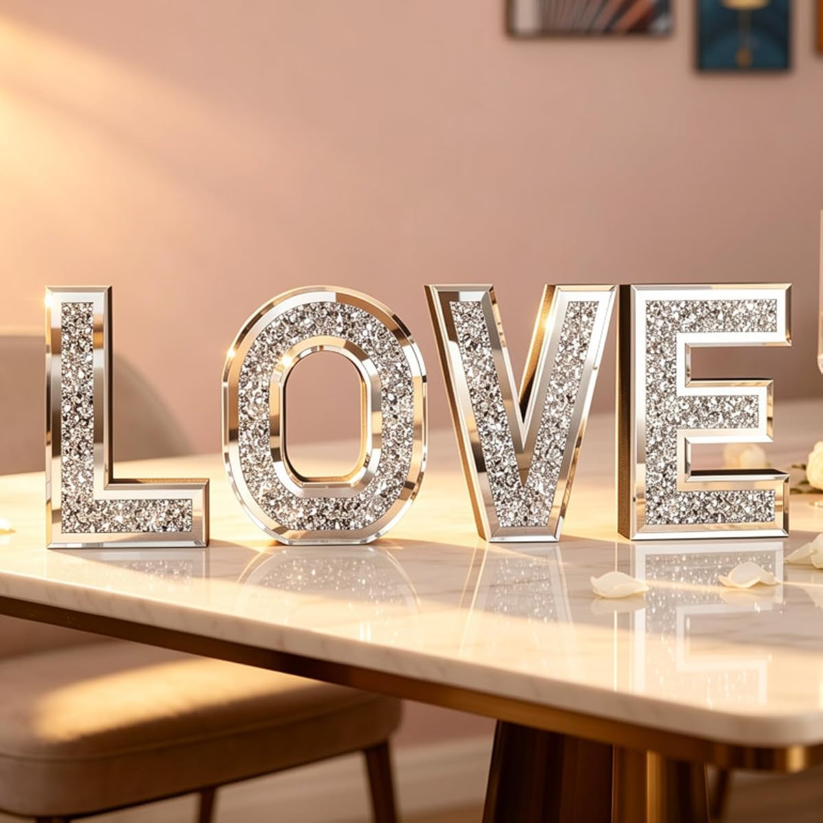Love Letter Sign Home Wall Decor,Love Home Decoration for | Tabletop & Wall-mount,Bed Room and Living Room Decor,Ideal for Valentine's Day, Anniversary, Housewarming Gift
