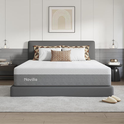 Bliss Mattress King Size, 14 Inch Gel King Memory Foam Mattress