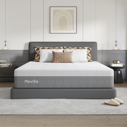 Bliss Mattress King Size, 14 Inch Gel King Memory Foam Mattress