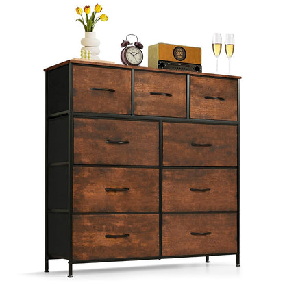 9-Drawer Dresser for Bedroom, Anti-Tip Tall Storage Organizer