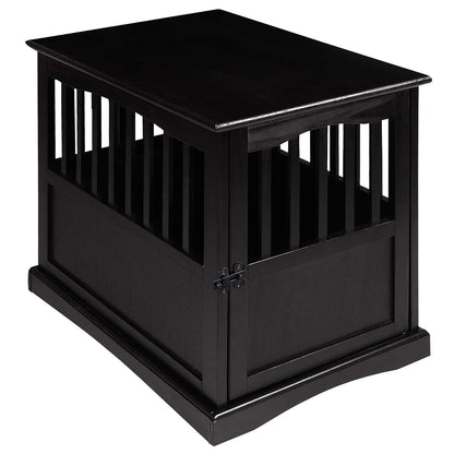 Wooden Pet Crate, End Table, Medium, New Black